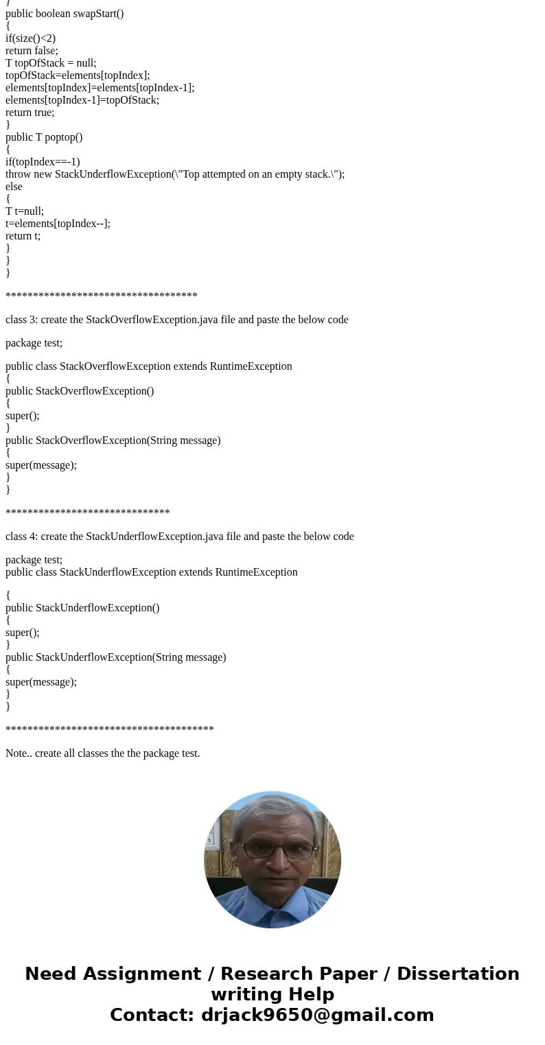 Please review my code (java) Someone helped me with it but i cannot get it to compile i tried to separate the code that didnt work. package ch02.stacks; import  Please review my code (java) Someone helped me with it but i cannot get it to compile i tried to separate the code that didnt work. package ch02.stacks; import