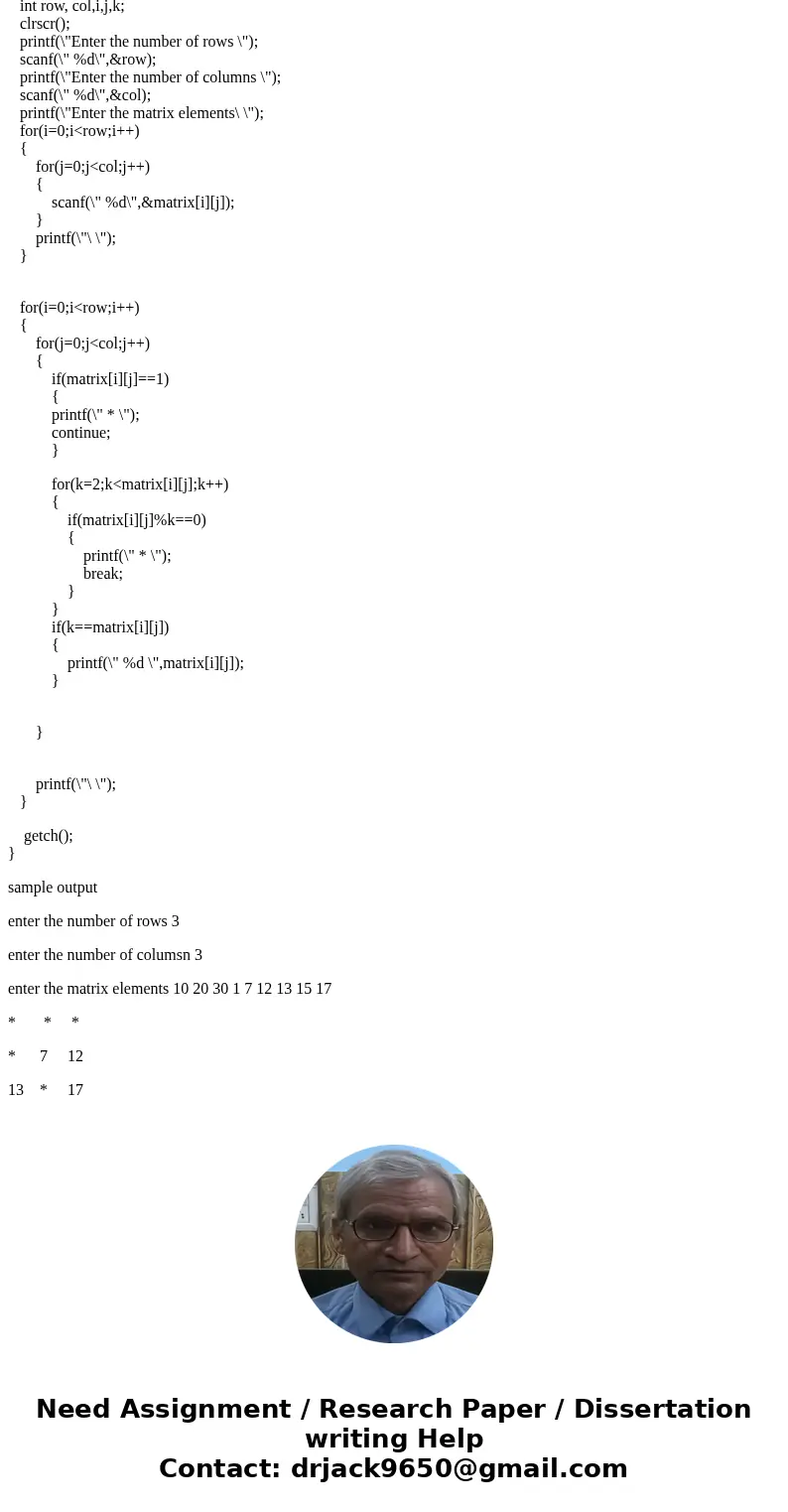 Please run and test the code please. If you can, make it very simple to read, I am still learn. Thank you in advance Write down a C program to generate a matrix Please run and test the code please. If you can, make it very simple to read, I am still learn. Thank you in advance Write down a C program to generate a matrix