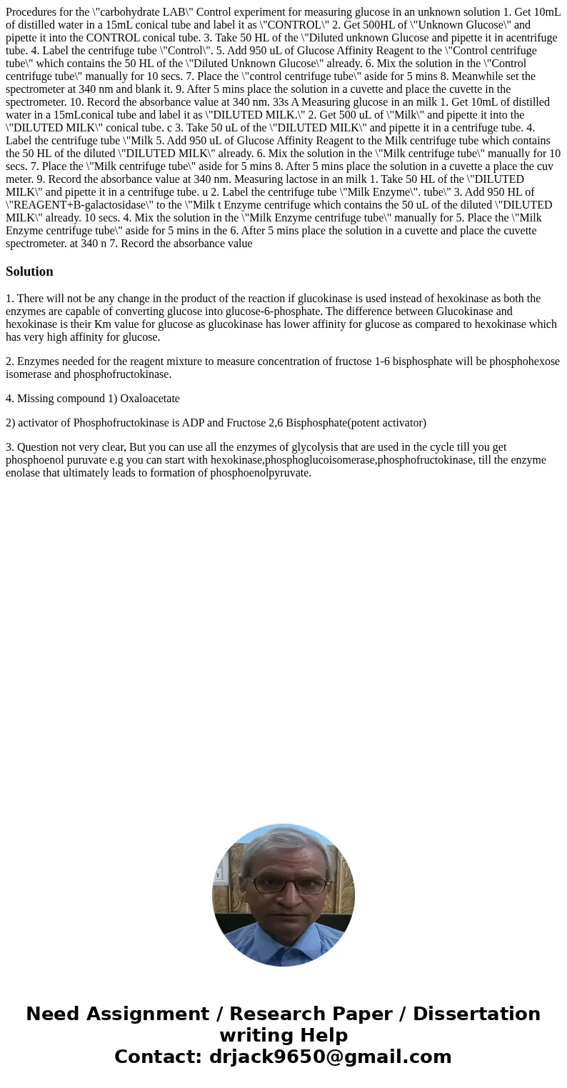  Procedures for the \