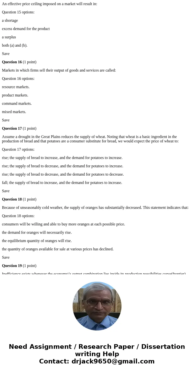 Question 11 (1 point) When we say that a price is below the \ Question 11 (1 point) When we say that a price is below the \