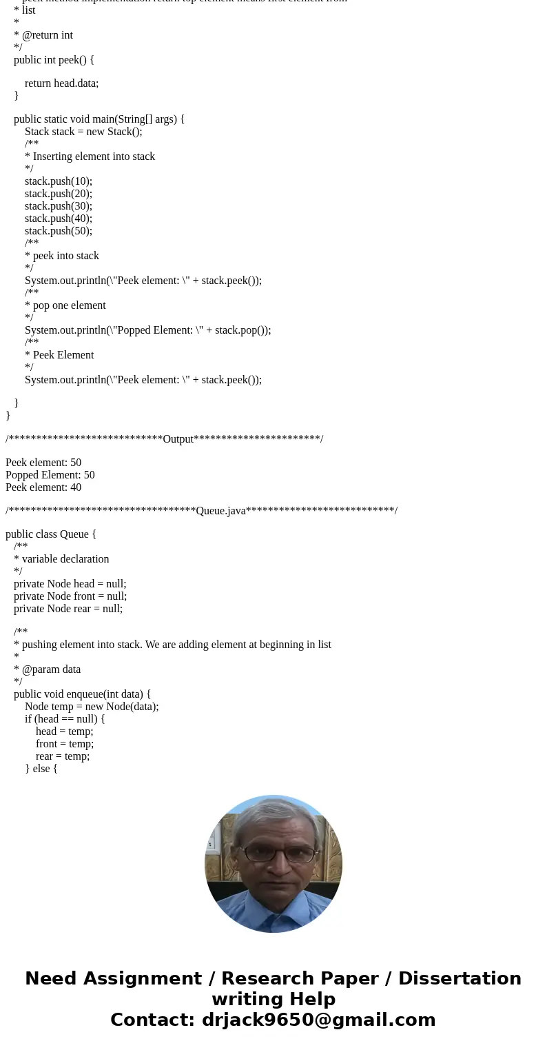 Step 2 Stack and Queue Using the linked list class you created in Step 1 create stack and queue classes. Iwill leave it up to you as to whether to use composit  Step 2 Stack and Queue Using the linked list class you created in Step 1 create stack and queue classes. Iwill leave it up to you as to whether to use composit