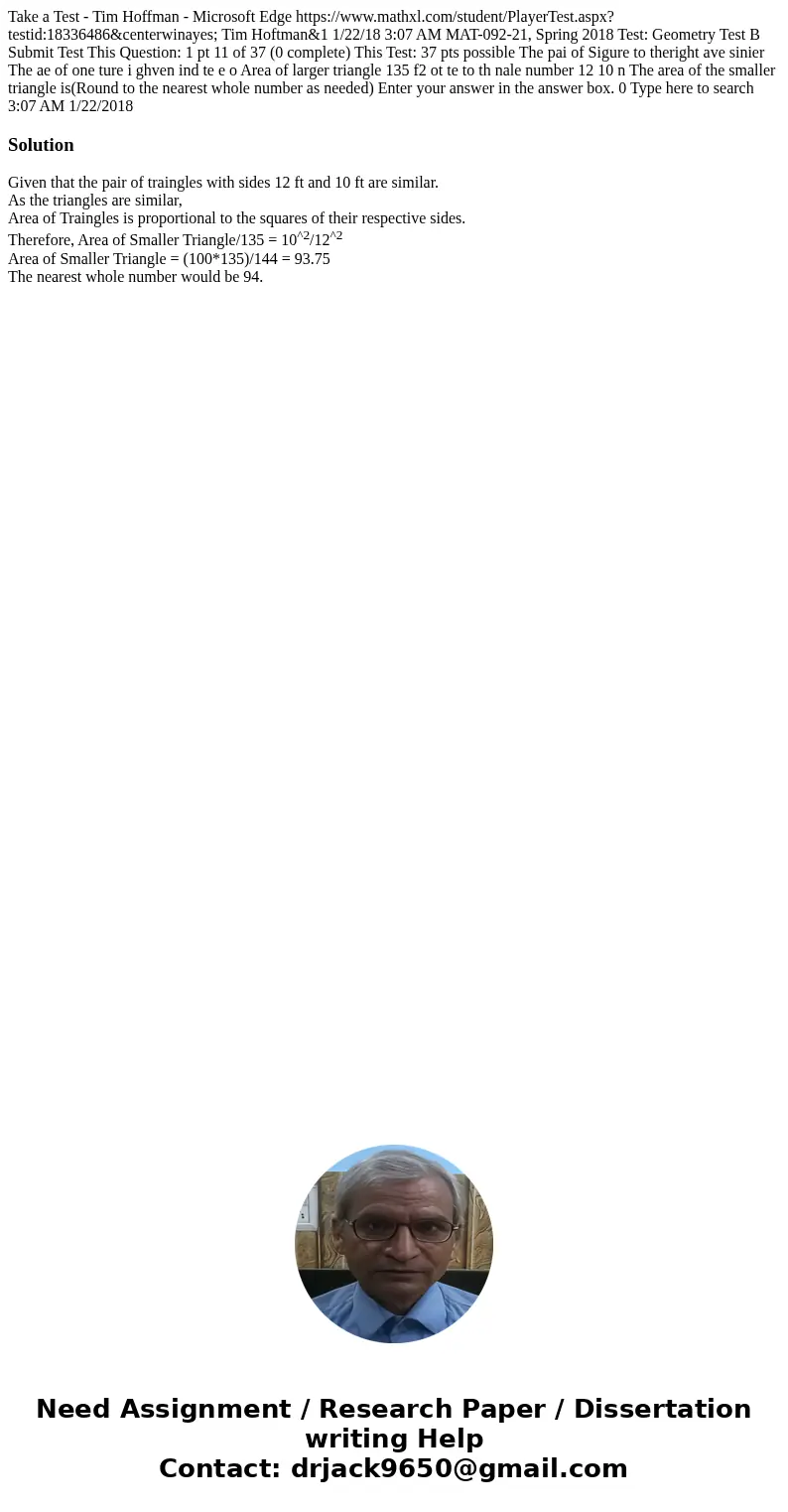 Take a Test - Tim Hoffman - Microsoft Edge https://www.mathxl.com/student/PlayerTest.aspx?testid:18336486¢erwinayes; Tim Hoftman&1 1/22/18 3:07 AM   Take a Test - Tim Hoffman - Microsoft Edge https://www.mathxl.com/student/PlayerTest.aspx?testid:18336486¢erwinayes; Tim Hoftman&1 1/22/18 3:07 AM