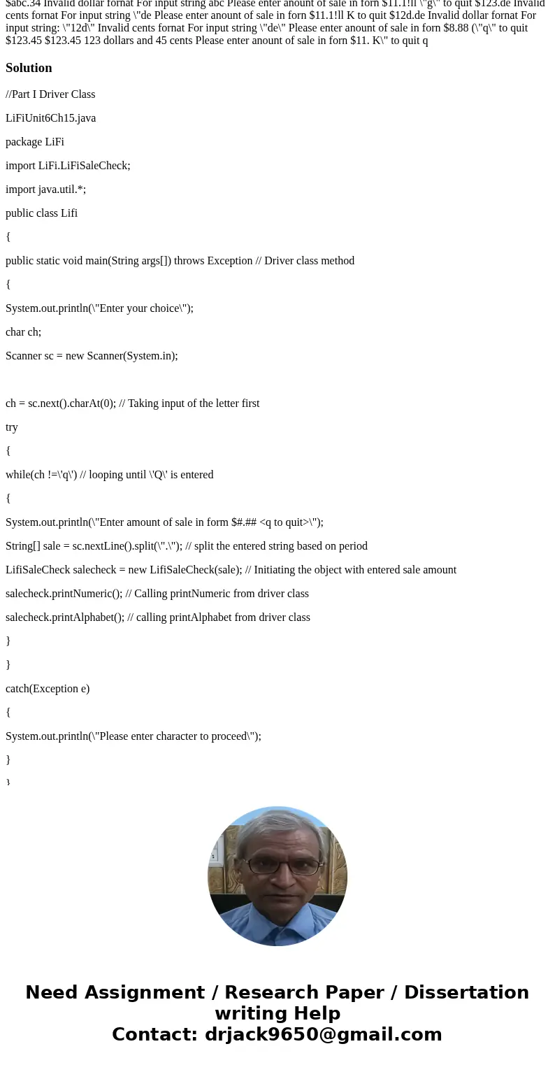 Unit 6 Chapter 15 Assignment Comments are REQUIRED; flow charts and pseudocode are NOT REQUIRED Directions The files must be called <LiFiUnit6Ch15.java> L Unit 6 Chapter 15 Assignment Comments are REQUIRED; flow charts and pseudocode are NOT REQUIRED Directions The files must be called <LiFiUnit6Ch15.java> L