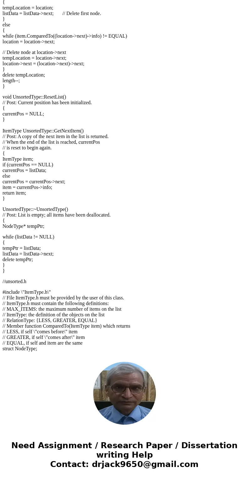 Using the C++ programming language 1. Implement the UnsortedList class to store a list of numbers that are input into the list from data.txt. - create a main.cp Using the C++ programming language 1. Implement the UnsortedList class to store a list of numbers that are input into the list from data.txt. - create a main.cp