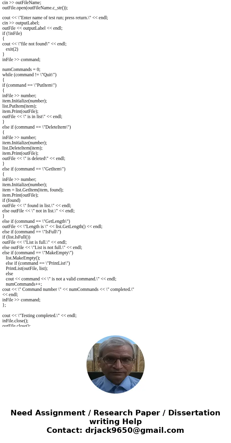 Using the C++ programming language 1. Implement the UnsortedList class to store a list of numbers that are input into the list from data.txt. - create a main.cp Using the C++ programming language 1. Implement the UnsortedList class to store a list of numbers that are input into the list from data.txt. - create a main.cp
