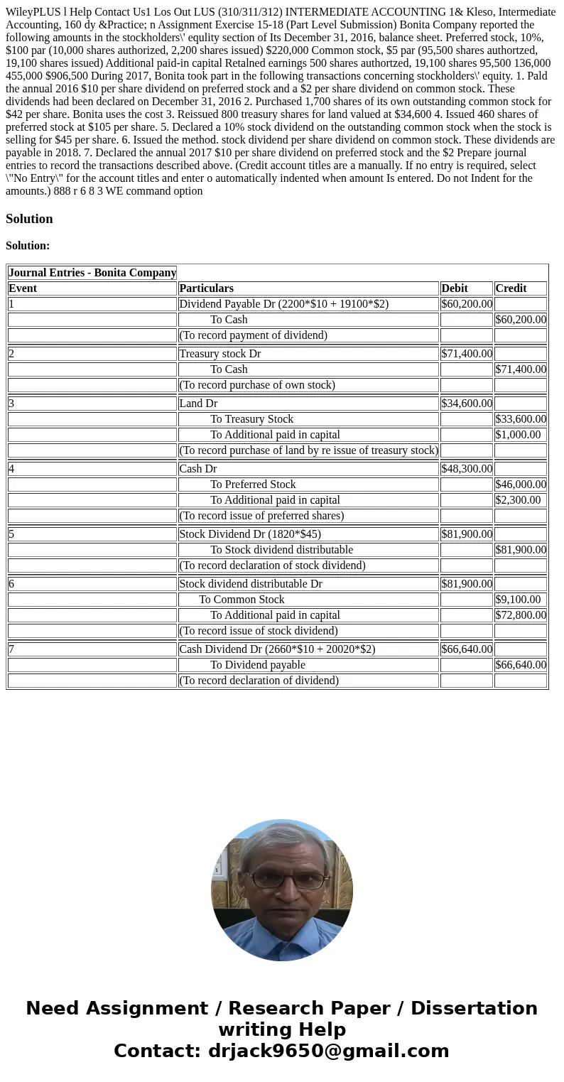  WileyPLUS l Help Contact Us1 Los Out LUS (310/311/312) INTERMEDIATE ACCOUNTING 1& Kleso, Intermediate Accounting, 160 dy &Practice; n Assignment Exerci