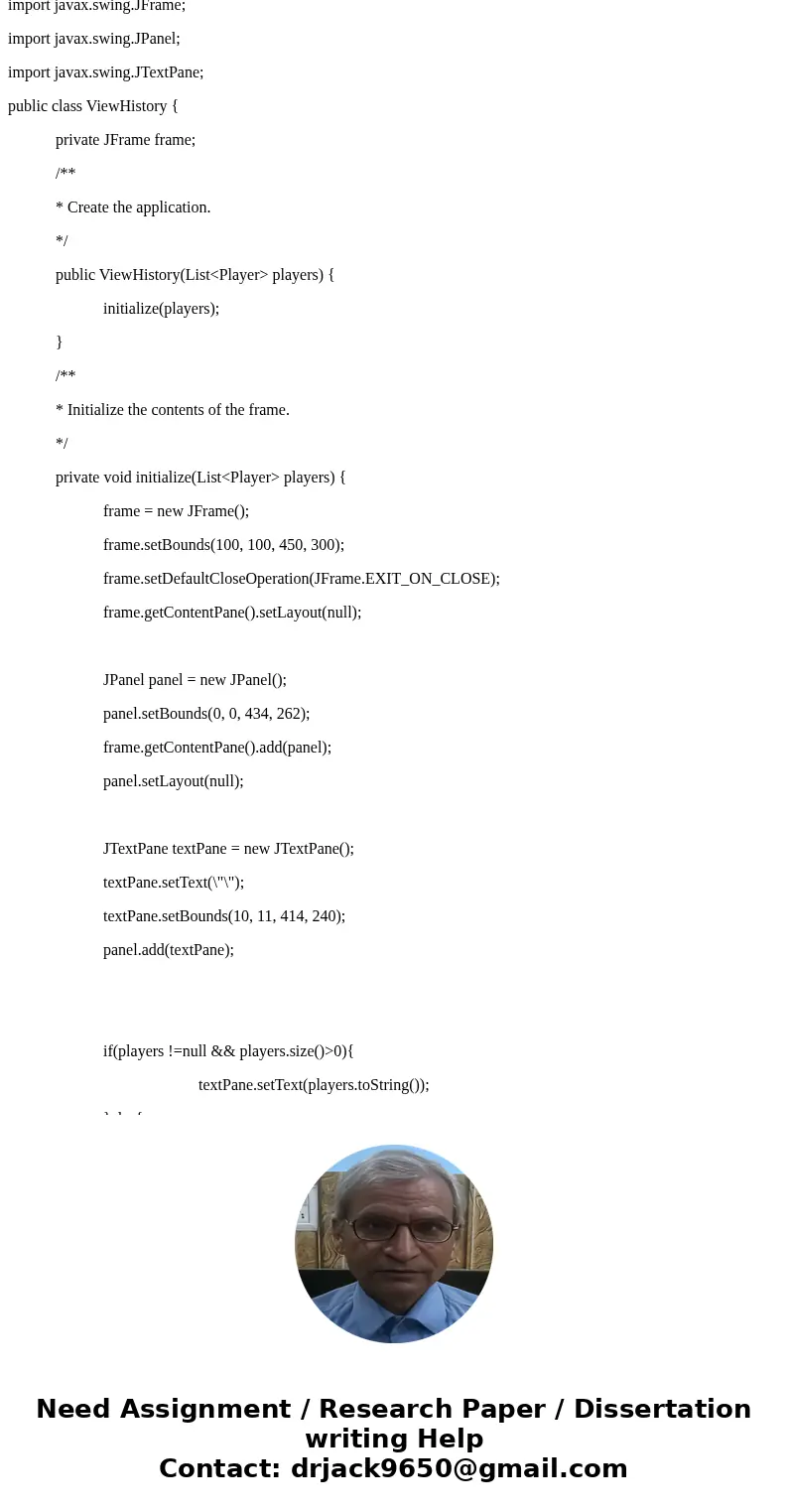 Write Java FX code for this pseudocode of the void initilizaHistoryList() function. (HistoryMenu of a game) initializeHistoryList() : void Purpose: To show the  Write Java FX code for this pseudocode of the void initilizaHistoryList() function. (HistoryMenu of a game) initializeHistoryList() : void Purpose: To show the