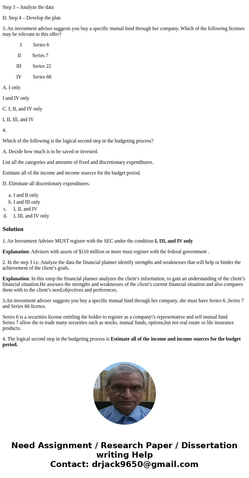 1. An Investment Adviser MUST register with the SEC under which of the following conditions? I When there is no state registration available in that state II As 1. An Investment Adviser MUST register with the SEC under which of the following conditions? I When there is no state registration available in that state II As