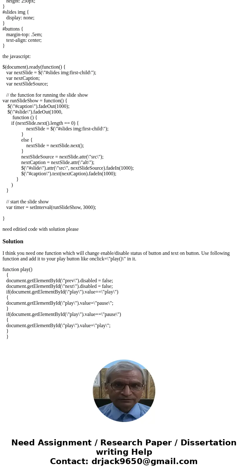 1. Review the code in the JavaScript file to see that it includes a function for running the slide show and a statement that starts the slide shown by running t 1. Review the code in the JavaScript file to see that it includes a function for running the slide show and a statement that starts the slide shown by running t