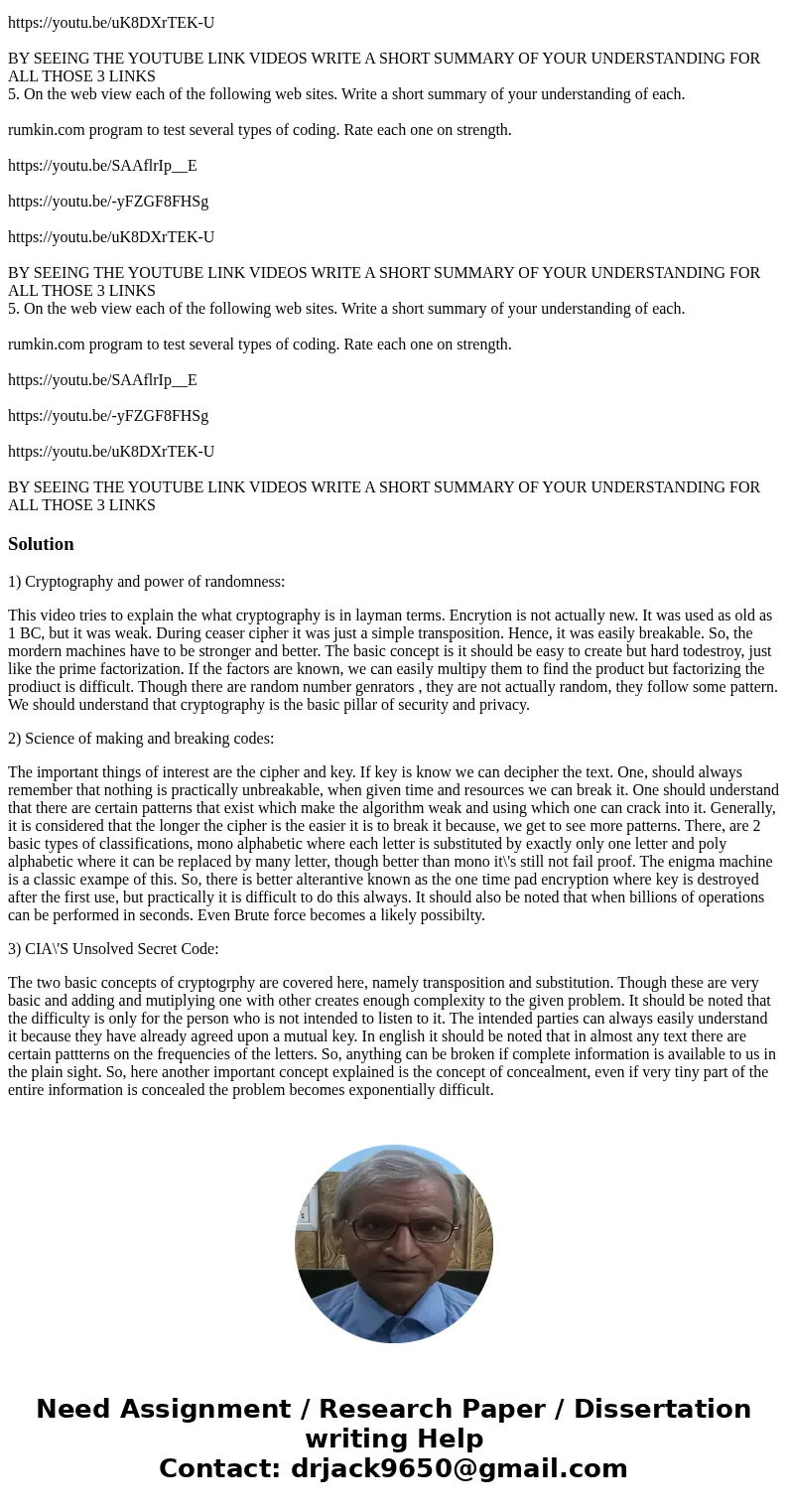 5. On the web view each of the following web sites. Write a short summary of your understanding of each. rumkin.com program to test several types of coding. Ra  5. On the web view each of the following web sites. Write a short summary of your understanding of each. rumkin.com program to test several types of coding. Ra