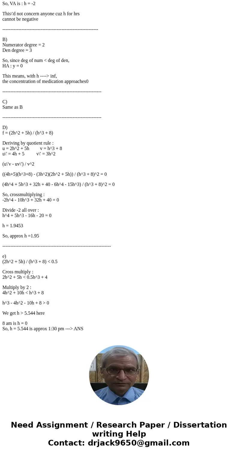 A.) The function } Would this concern a medical professional? Explain. B.) Using the function from question number 11, find the equation of the horizontal asymp A.) The function } Would this concern a medical professional? Explain. B.) Using the function from question number 11, find the equation of the horizontal asymp