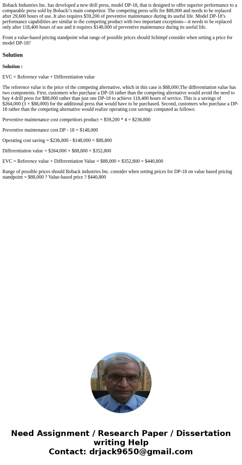 Boback Industries Inc. has developed a new drill press, model DP-18, that is designed to offer superior performance to a comparable press sold by Boback\'s main Boback Industries Inc. has developed a new drill press, model DP-18, that is designed to offer superior performance to a comparable press sold by Boback\'s main