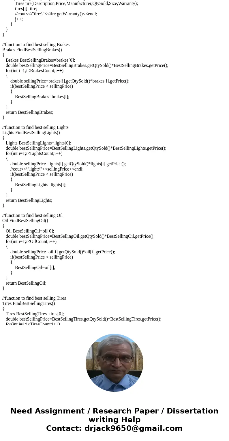 C++ Business is booming for Luigi and Gina LaMota and their automotive parts business. They would like you to help them keep track of the items that sell the be C++ Business is booming for Luigi and Gina LaMota and their automotive parts business. They would like you to help them keep track of the items that sell the be
