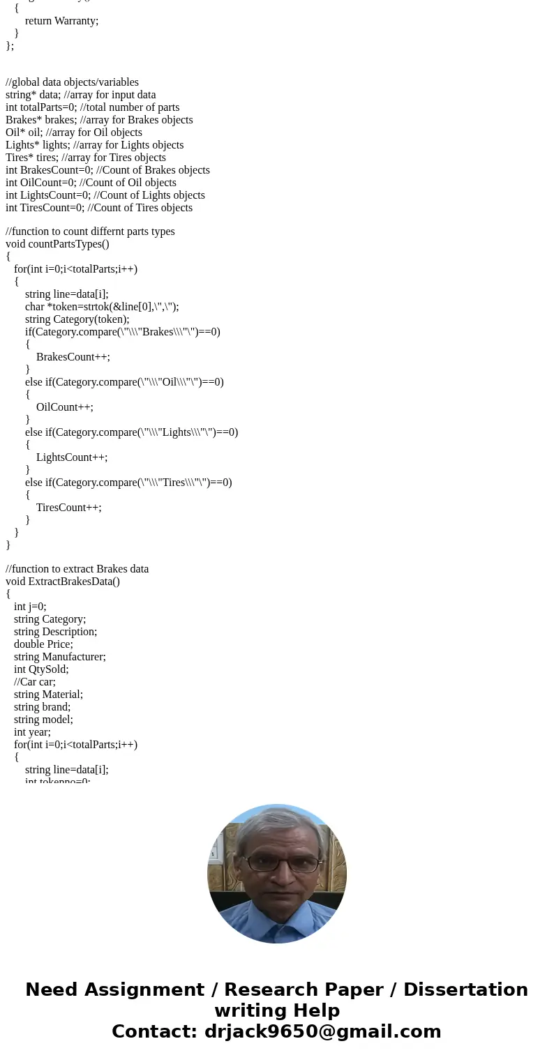 C++ Business is booming for Luigi and Gina LaMota and their automotive parts business. They would like you to help them keep track of the items that sell the be C++ Business is booming for Luigi and Gina LaMota and their automotive parts business. They would like you to help them keep track of the items that sell the be