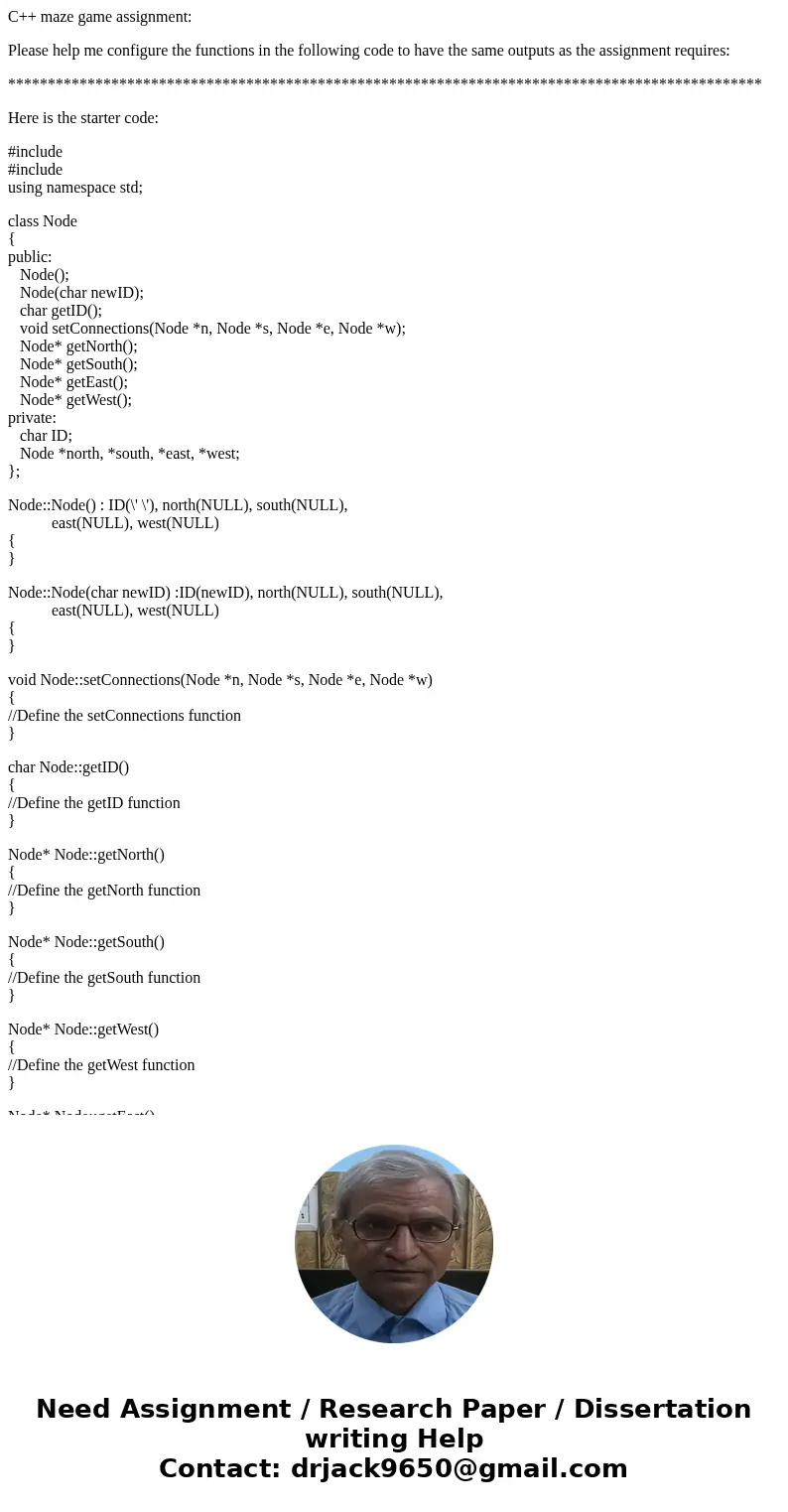 C++ maze game assignment: Please help me configure the functions in the following code to have the same outputs as the assignment requires: ******************** C++ maze game assignment: Please help me configure the functions in the following code to have the same outputs as the assignment requires: ********************