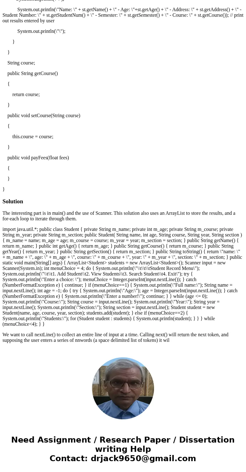 can someone help with the following program that stores tsudents information, along with an explanation on what the moethods are doing please Write a Java progr can someone help with the following program that stores tsudents information, along with an explanation on what the moethods are doing please Write a Java progr
