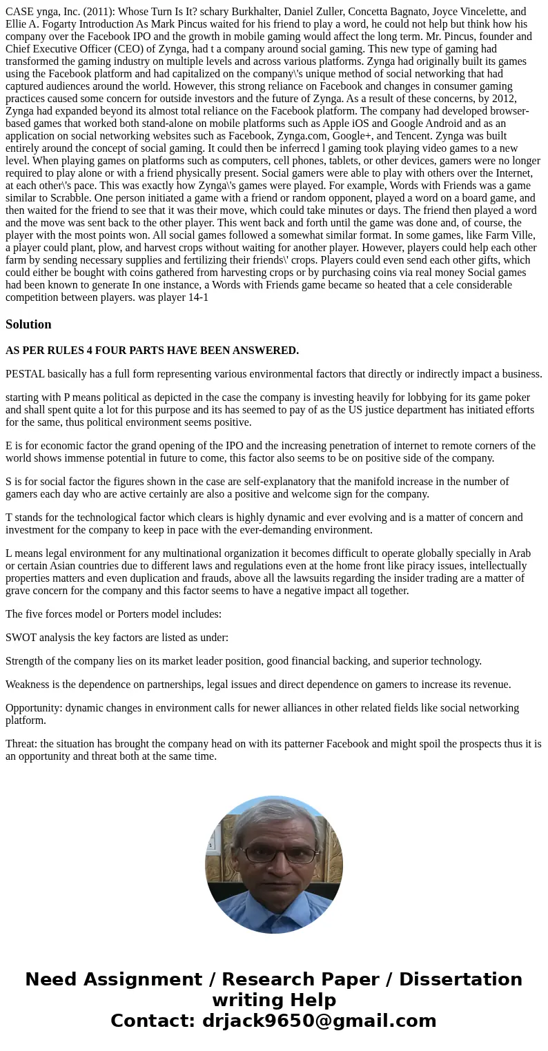 CASE ynga, Inc. (2011): Whose Turn Is It? schary Burkhalter, Daniel Zuller, Concetta Bagnato, Joyce Vincelette, and Ellie A. Fogarty Introduction As Mark Pincu  CASE ynga, Inc. (2011): Whose Turn Is It? schary Burkhalter, Daniel Zuller, Concetta Bagnato, Joyce Vincelette, and Ellie A. Fogarty Introduction As Mark Pincu