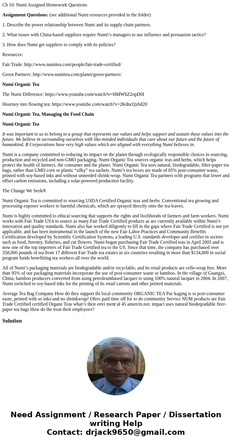 Ch 10: Numi Assigned Homework Questions Assignment Questions: (see additional Numi resources provided in the folder) 1. Describe the power relationship between  Ch 10: Numi Assigned Homework Questions Assignment Questions: (see additional Numi resources provided in the folder) 1. Describe the power relationship between