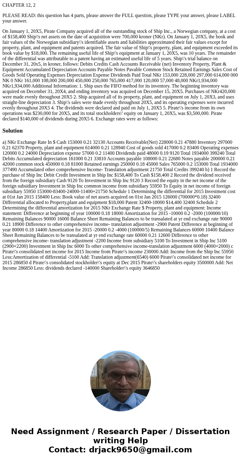 CHAPTER 12, 2 PLEASE READ: this question has 4 parts, please answer the FULL question, please TYPE your answer, please LABEL your answer. On January 1, 20X5, Pi CHAPTER 12, 2 PLEASE READ: this question has 4 parts, please answer the FULL question, please TYPE your answer, please LABEL your answer. On January 1, 20X5, Pi