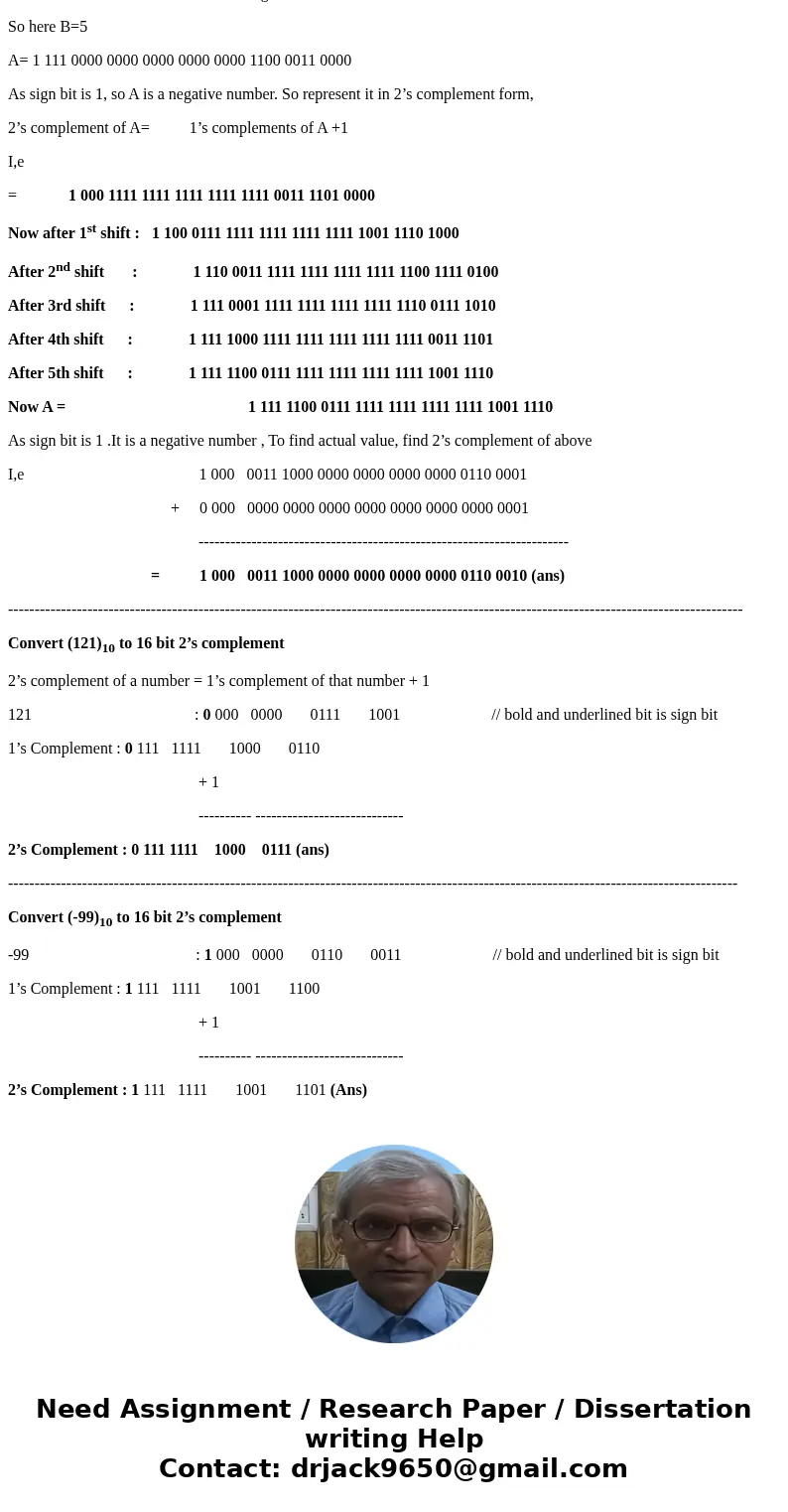 Compute a logical right shift (A>>>B) in Java where A and B are ints, and (A>>B) in C++ where A and B are unsigned ints. Convert the following ba Compute a logical right shift (A>>>B) in Java where A and B are ints, and (A>>B) in C++ where A and B are unsigned ints. Convert the following ba
