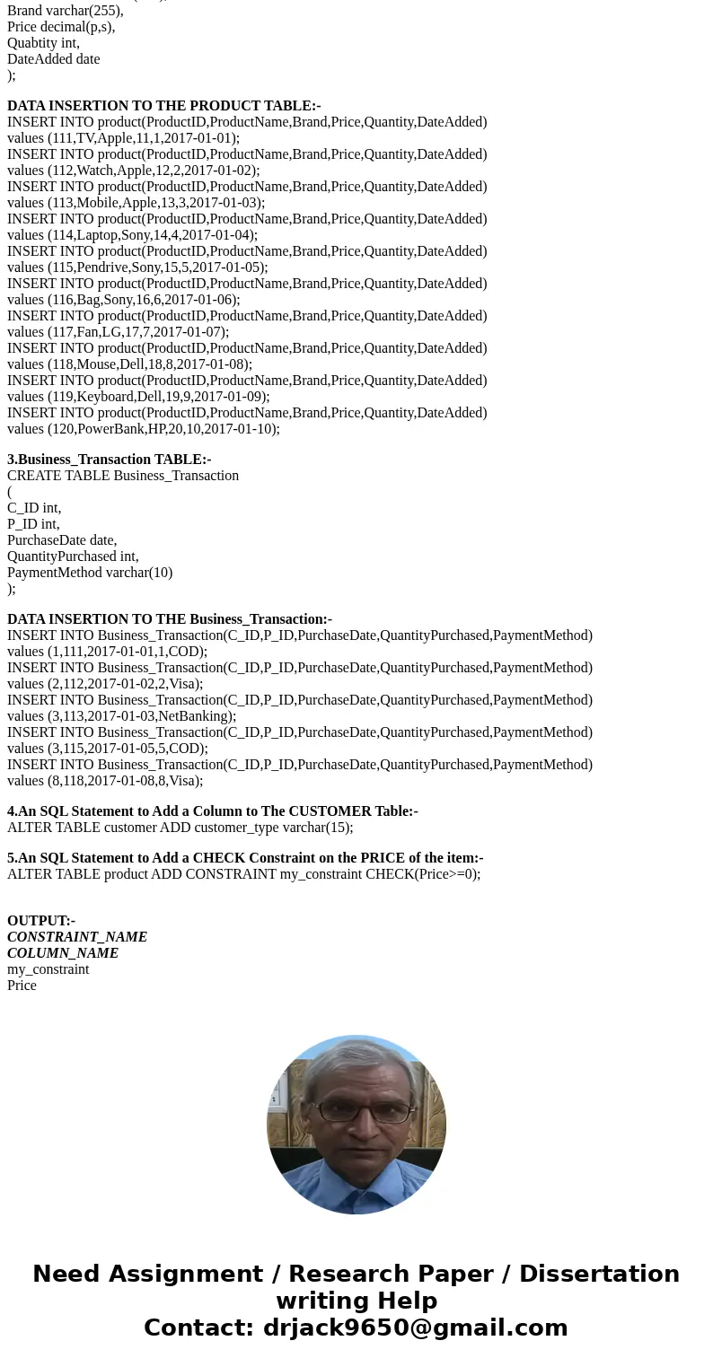Create a new database and name it with your last name then 1. Create a new table and name it customers Use SQL to create at least 10 different rows consisting o