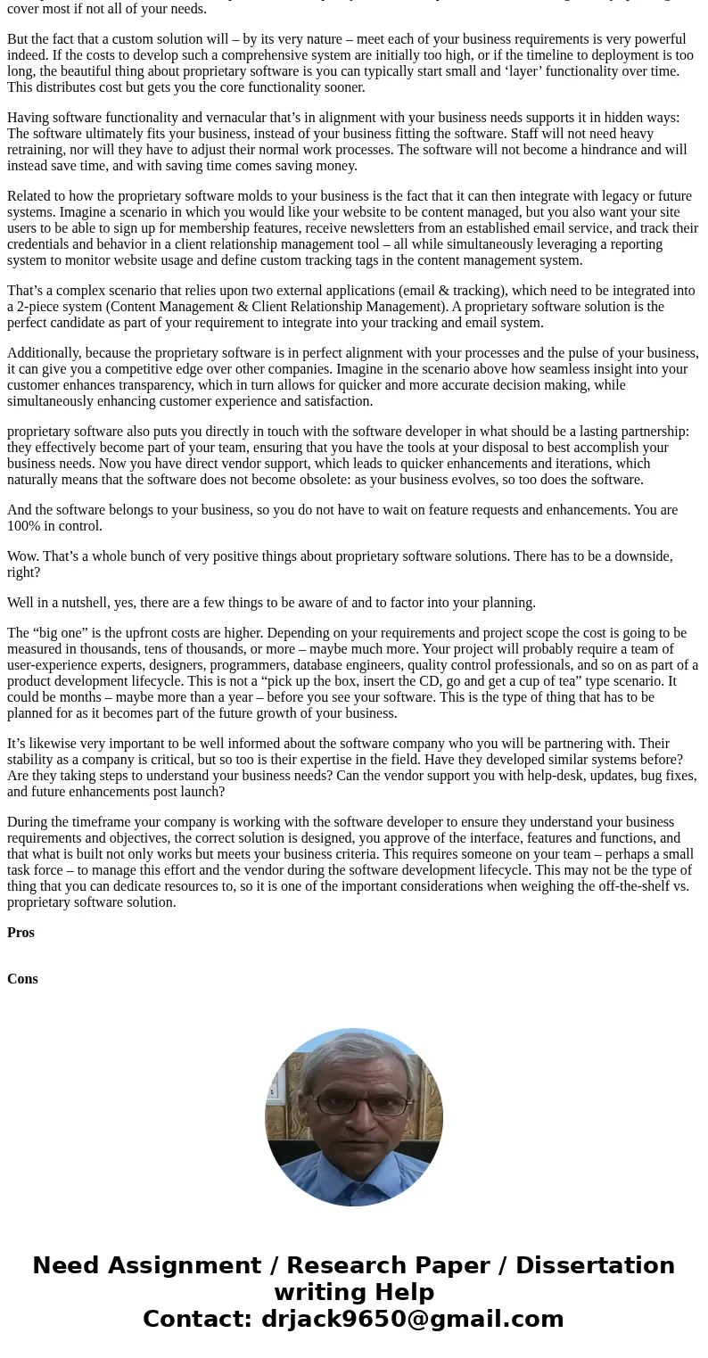 Develop a six-slide presentation that compares the advantages and disadvantages of proprietary software versus off-the shelf software.SolutionOff-the-Shelf Soft Develop a six-slide presentation that compares the advantages and disadvantages of proprietary software versus off-the shelf software.SolutionOff-the-Shelf Soft