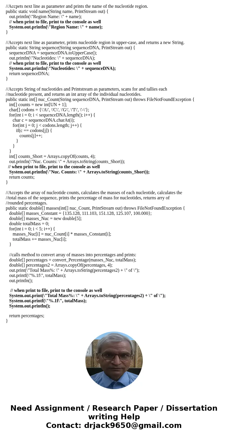 For my Computer science class I am suppose input a file called dna.txt which includes codons. And then create a output file that includes various things about t For my Computer science class I am suppose input a file called dna.txt which includes codons. And then create a output file that includes various things about t