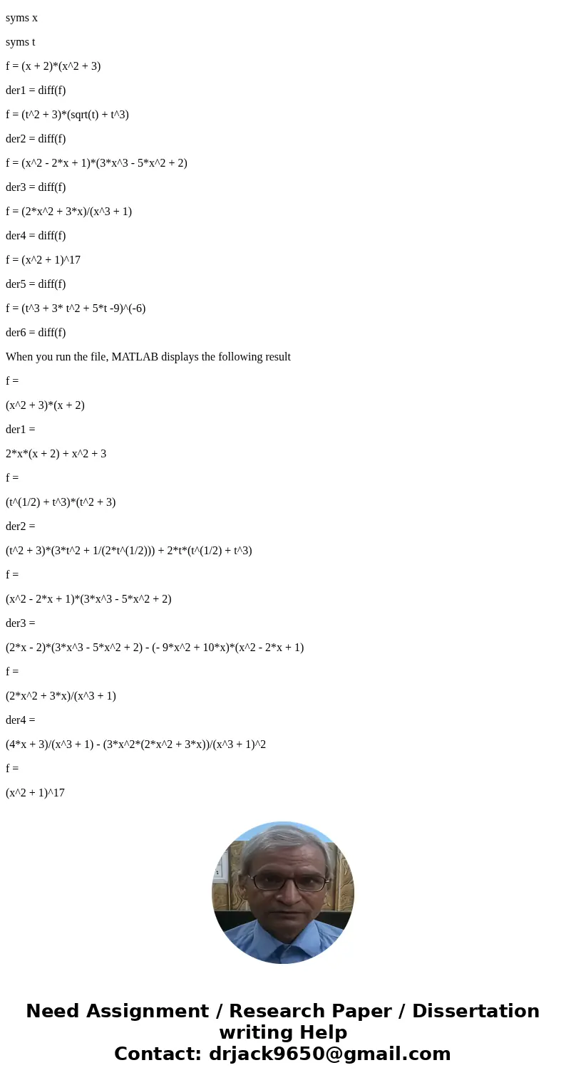 For the function f(x, y) = y tan^-1 xy/1 + x^2 y^find f xy.Solutionfxy is calculated as follows fxy = 2f / yx = (f / x) / y syms x syms y f = (y(tan^-1(x*y))/(  For the function f(x, y) = y tan^-1 xy/1 + x^2 y^find f xy.Solutionfxy is calculated as follows fxy = 2f / yx = (f / x) / y syms x syms y f = (y(tan^-1(x*y))/(