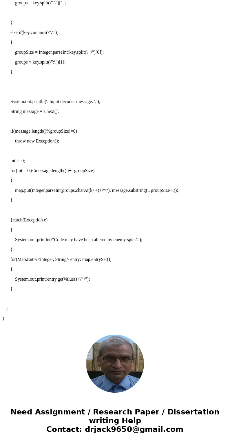  For this task, you will create a program that takes a key as input and uses that key to unscramble a string of randomized characters using pointers. You will f
