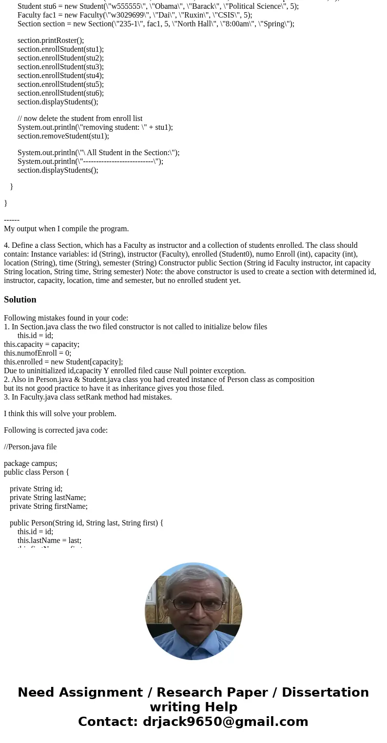 Hello. I\'m currently working on the last section to my assignment and I\'m running into issues. I\'ll post a screenshot of the directions provided to us, my 5  Hello. I\'m currently working on the last section to my assignment and I\'m running into issues. I\'ll post a screenshot of the directions provided to us, my 5