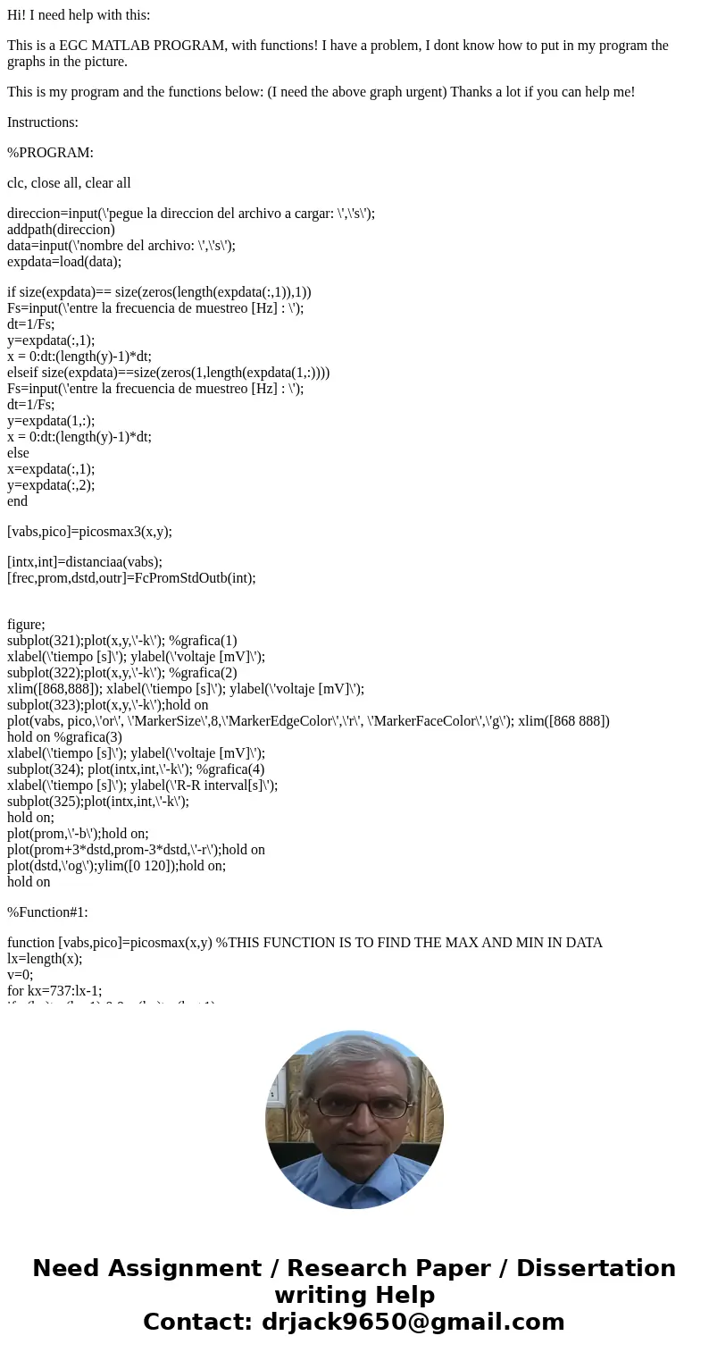 Hi! I need help with this: This is a EGC MATLAB PROGRAM, with functions! I have a problem, I dont know how to put in my program the graphs in the picture. This  Hi! I need help with this: This is a EGC MATLAB PROGRAM, with functions! I have a problem, I dont know how to put in my program the graphs in the picture. This