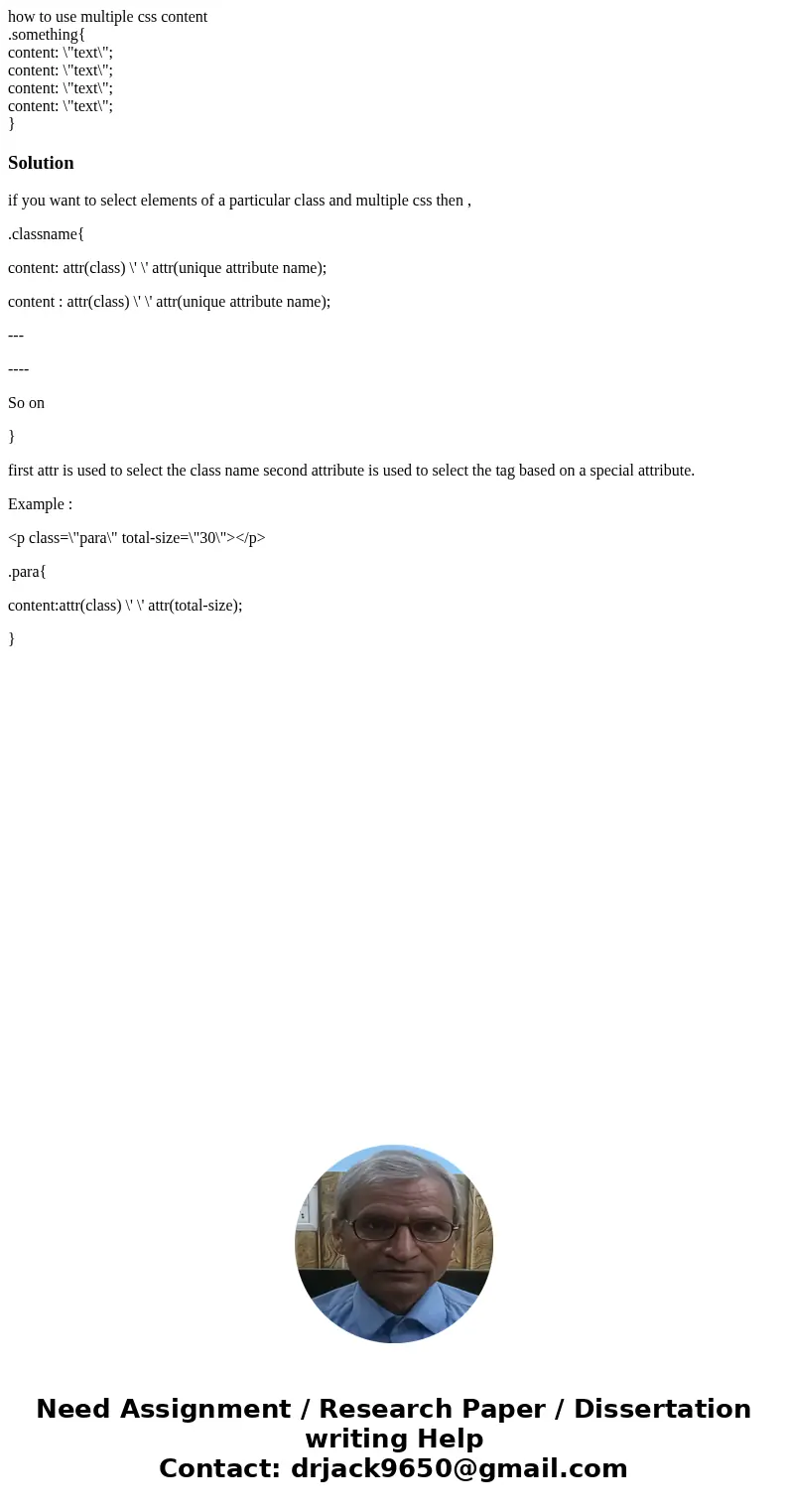 how to use multiple css content .something{ content: \ how to use multiple css content .something{ content: \