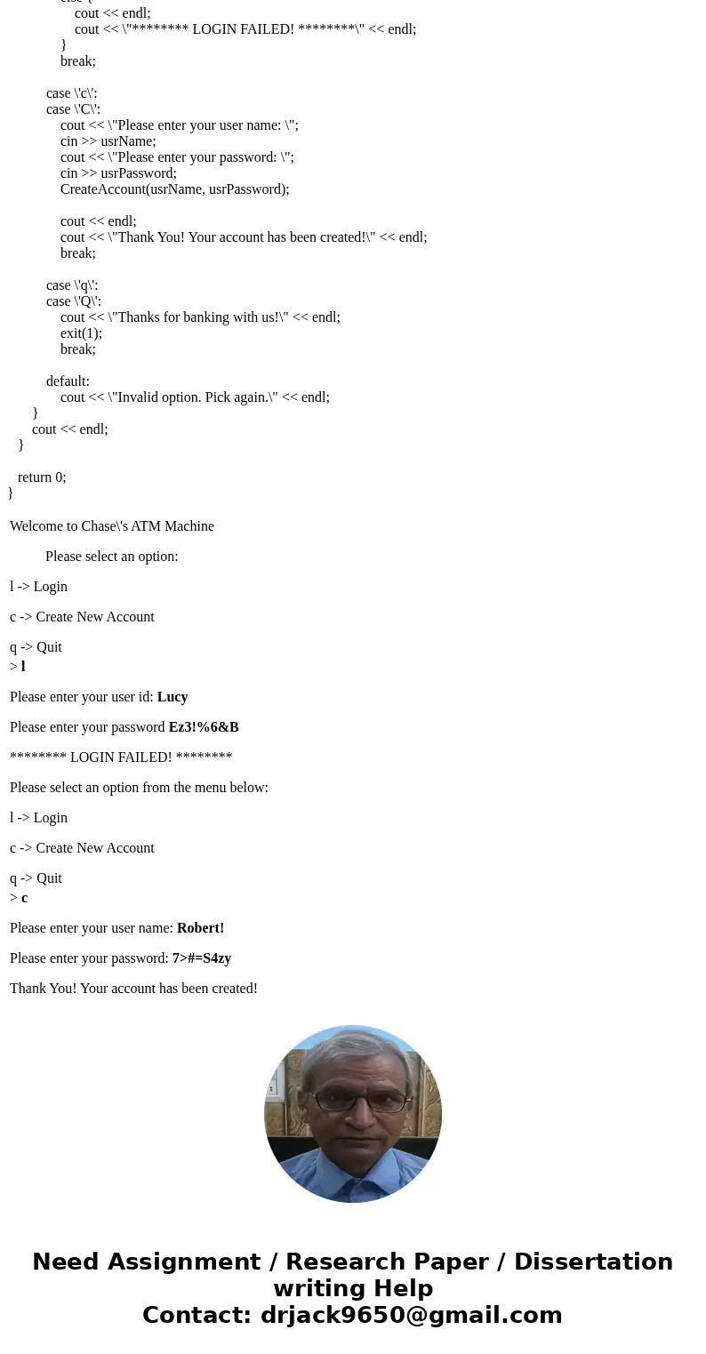 I have created the basic program for this assignment and included my code below. However, I\'m stuck on how to expanded per the instructions in bold. C++ Progra I have created the basic program for this assignment and included my code below. However, I\'m stuck on how to expanded per the instructions in bold. C++ Progra