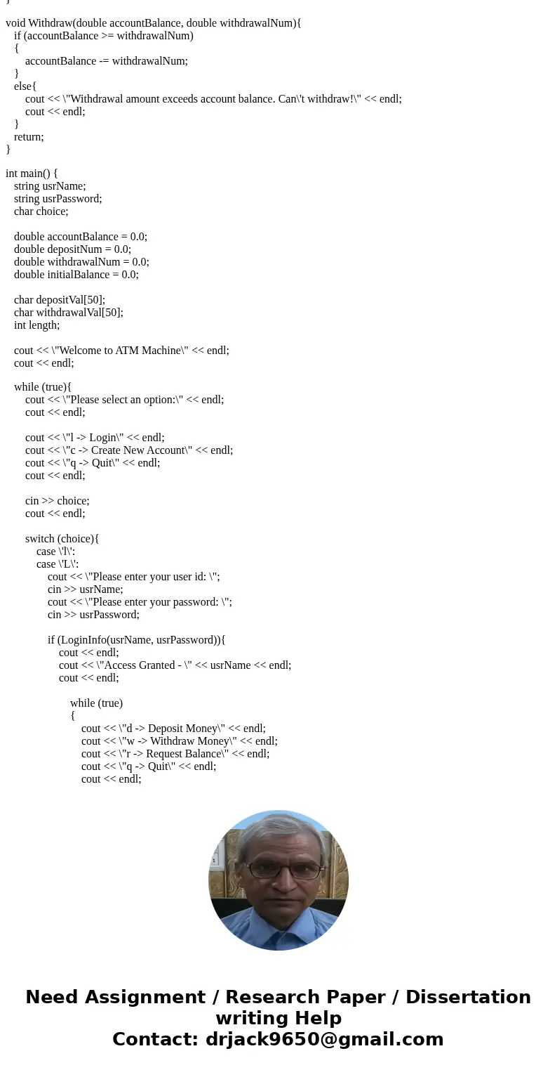 I have created the basic program for this assignment and included my code below. However, I\'m stuck on how to expanded per the instructions in bold. C++ Progra I have created the basic program for this assignment and included my code below. However, I\'m stuck on how to expanded per the instructions in bold. C++ Progra