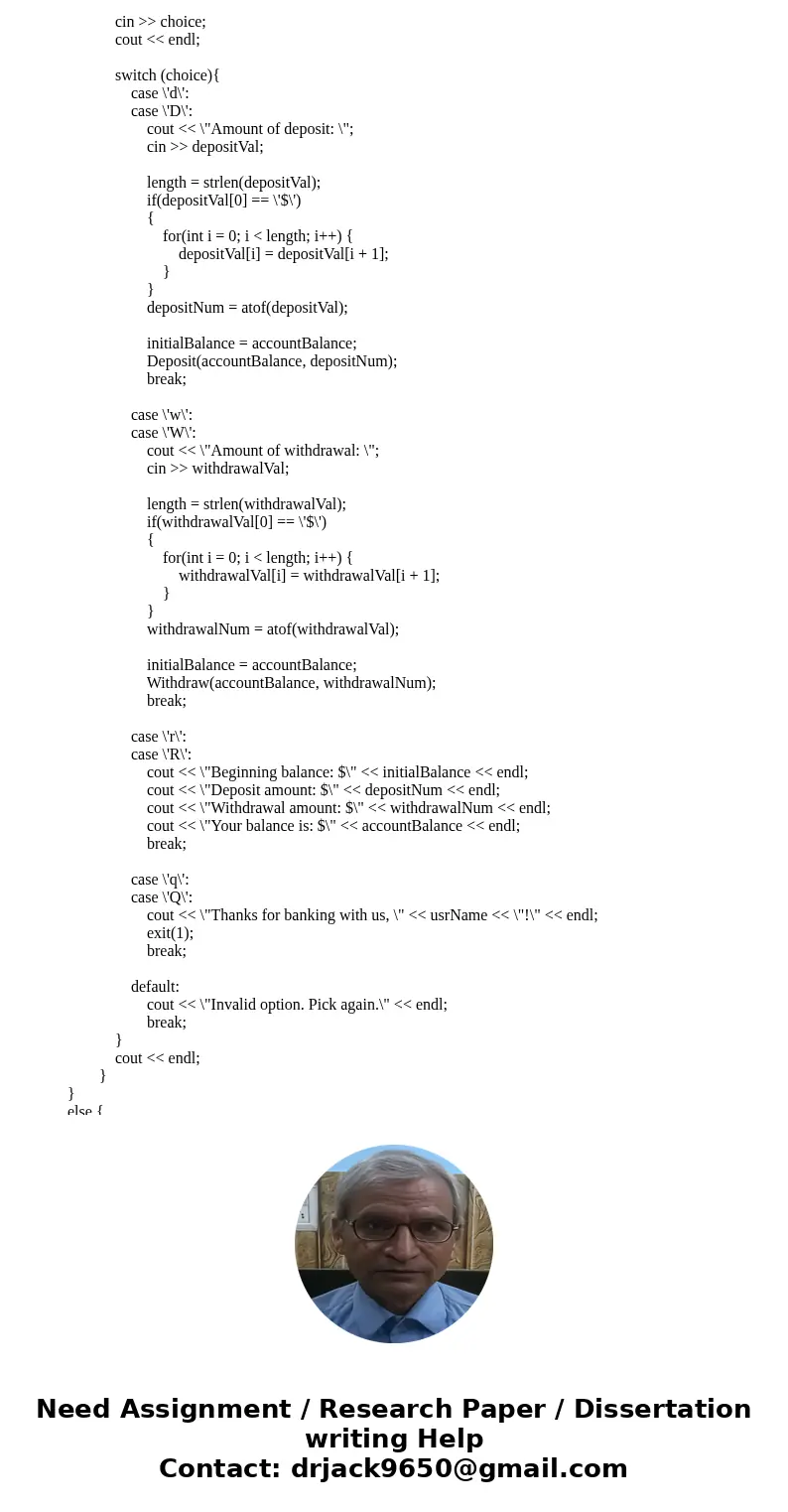 I have created the basic program for this assignment and included my code below. However, I\'m stuck on how to expanded per the instructions in bold. C++ Progra I have created the basic program for this assignment and included my code below. However, I\'m stuck on how to expanded per the instructions in bold. C++ Progra