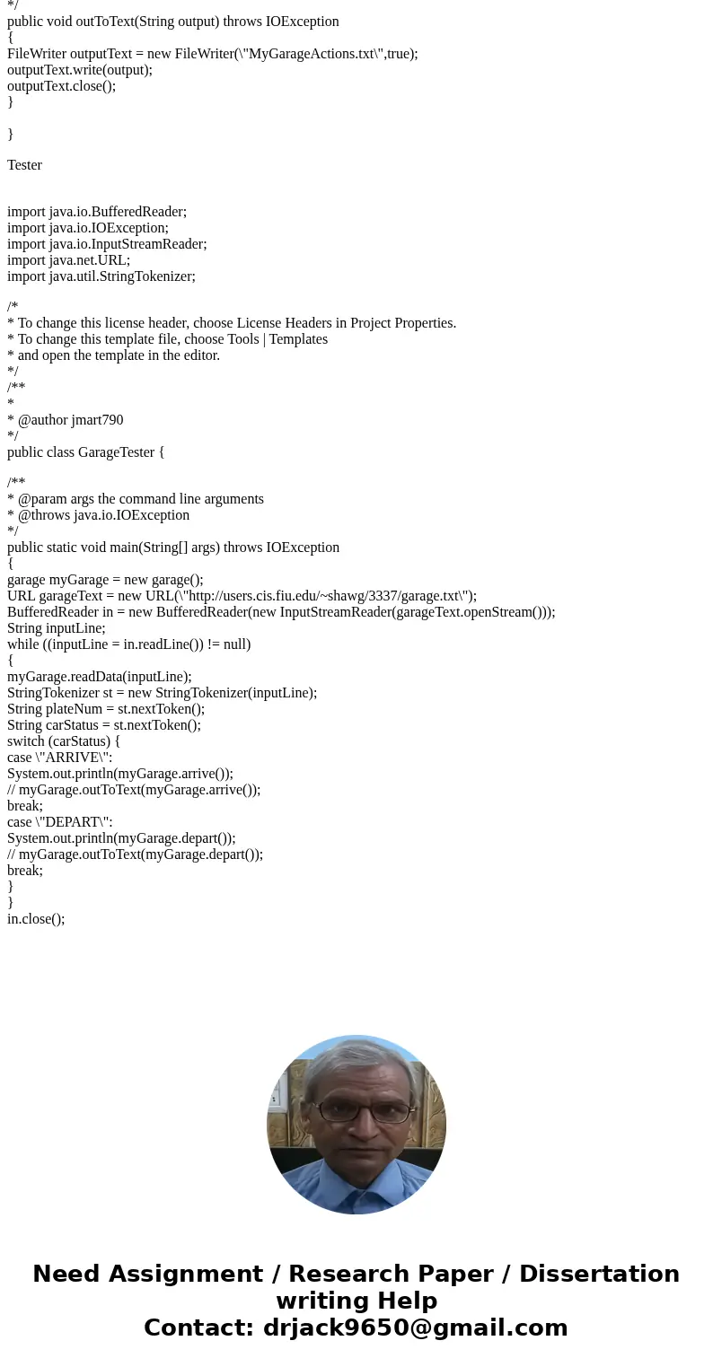 I\'m writing a garage java program and im getting out of bounds exceptions, my temp move method is messed up, and im having problems print the file to a txt.fil I\'m writing a garage java program and im getting out of bounds exceptions, my temp move method is messed up, and im having problems print the file to a txt.fil