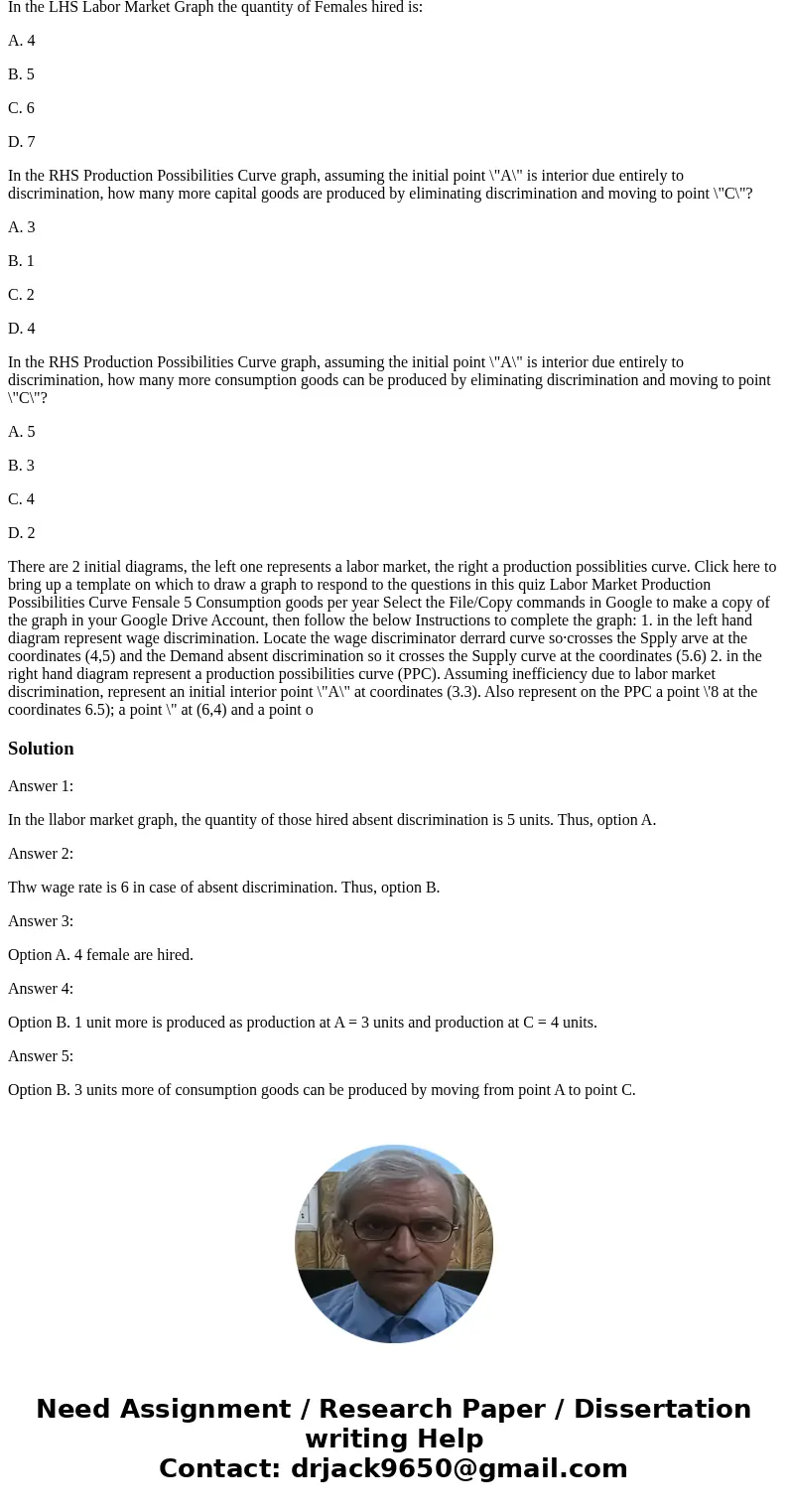 In the RHS Production Possibilities Curve graph, assuming the initial point \ In the RHS Production Possibilities Curve graph, assuming the initial point \