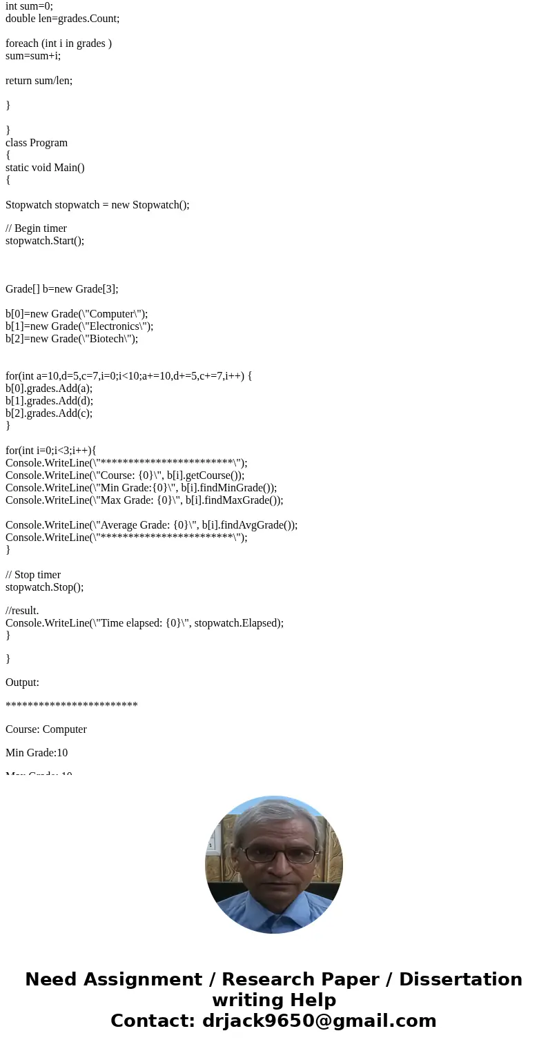 isbn is 9780521670159 Design and implement a class that allows a teacher to track the grades in a single course. Include methods that calculate the average grad isbn is 9780521670159 Design and implement a class that allows a teacher to track the grades in a single course. Include methods that calculate the average grad