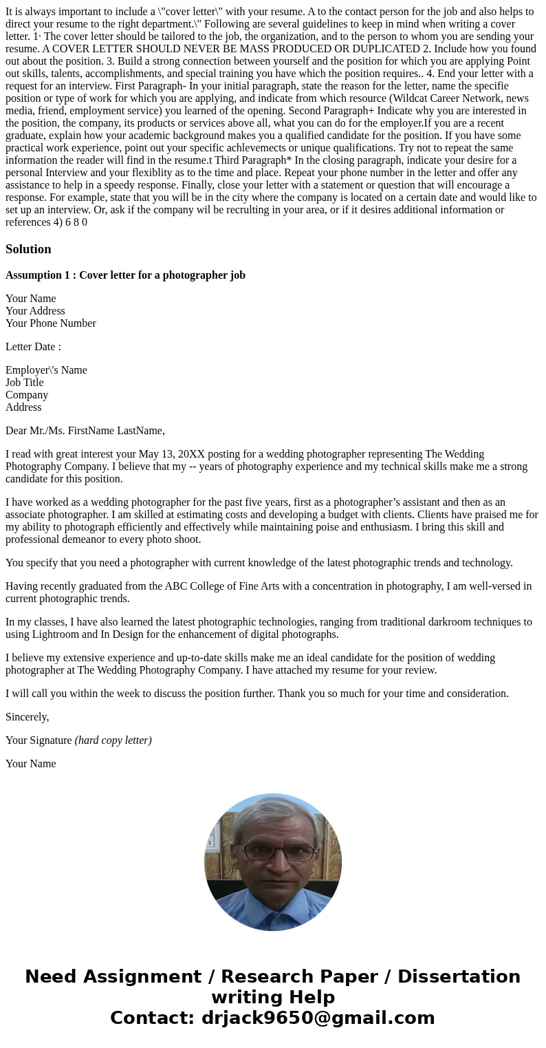 It is always important to include a \  It is always important to include a \