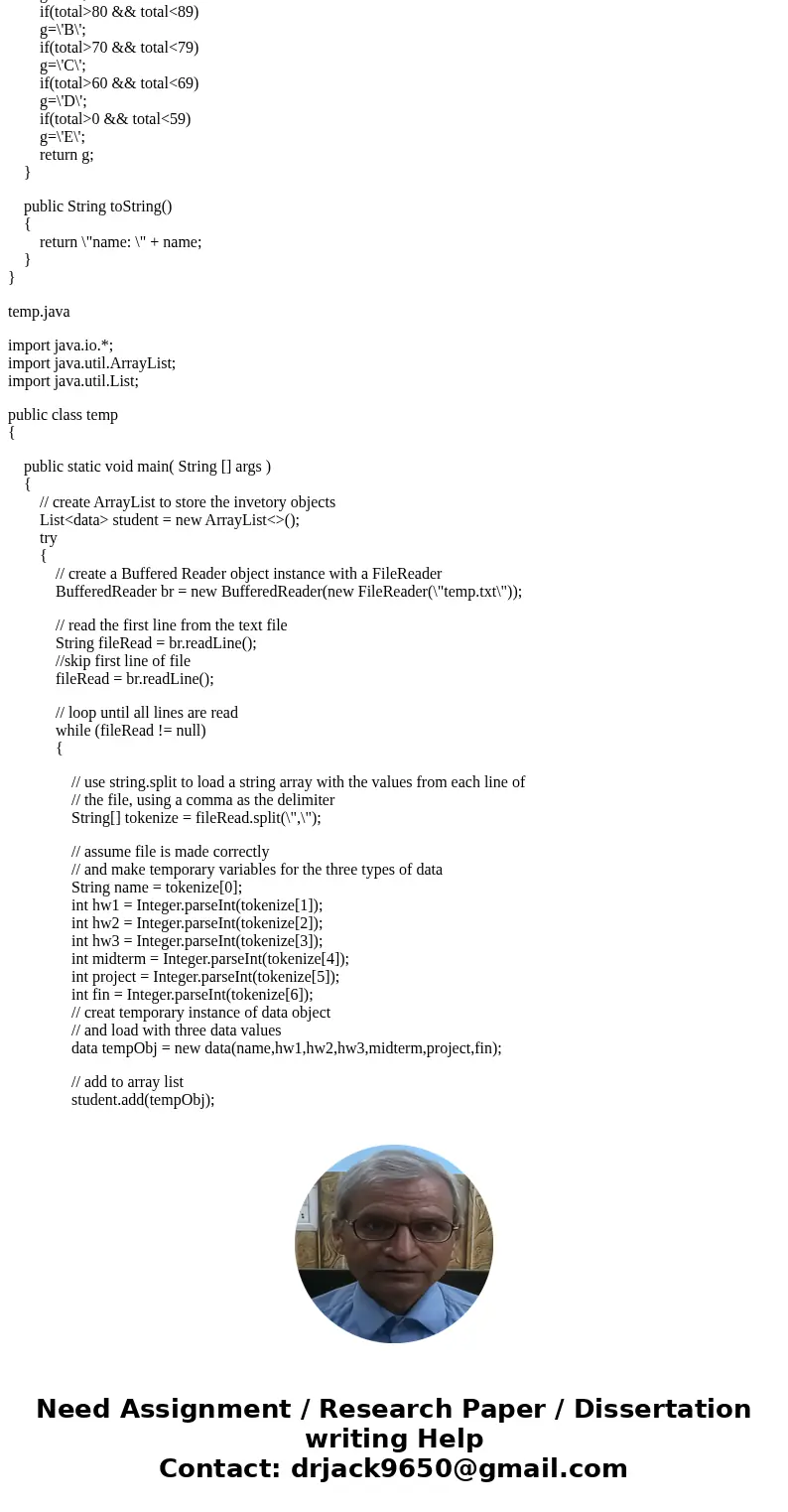 Java program to create a final grade calculator. Requirements: I. The system shall ingest student_grades_input.txt (see next page). This comma delimited input t Java program to create a final grade calculator. Requirements: I. The system shall ingest student_grades_input.txt (see next page). This comma delimited input t