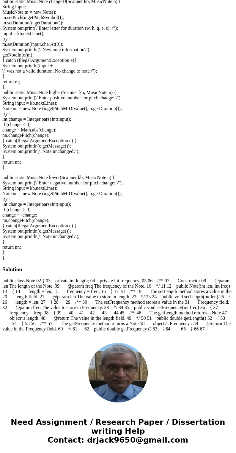 JAVE HELP: Write a Java class to represent a musical note using a simplified version of the conventions of standard Western music. An instance of your class sho JAVE HELP: Write a Java class to represent a musical note using a simplified version of the conventions of standard Western music. An instance of your class sho
