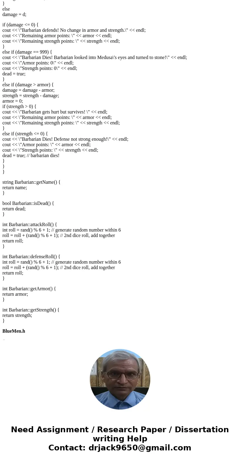 Language: C++ Original Question: http://www.chegg.com/homework-help/questions-and-answers/project-using-c-create-simple-class-hierarchy-basis-fantasy-combat-gam Language: C++ Original Question: http://www.chegg.com/homework-help/questions-and-answers/project-using-c-create-simple-class-hierarchy-basis-fantasy-combat-gam