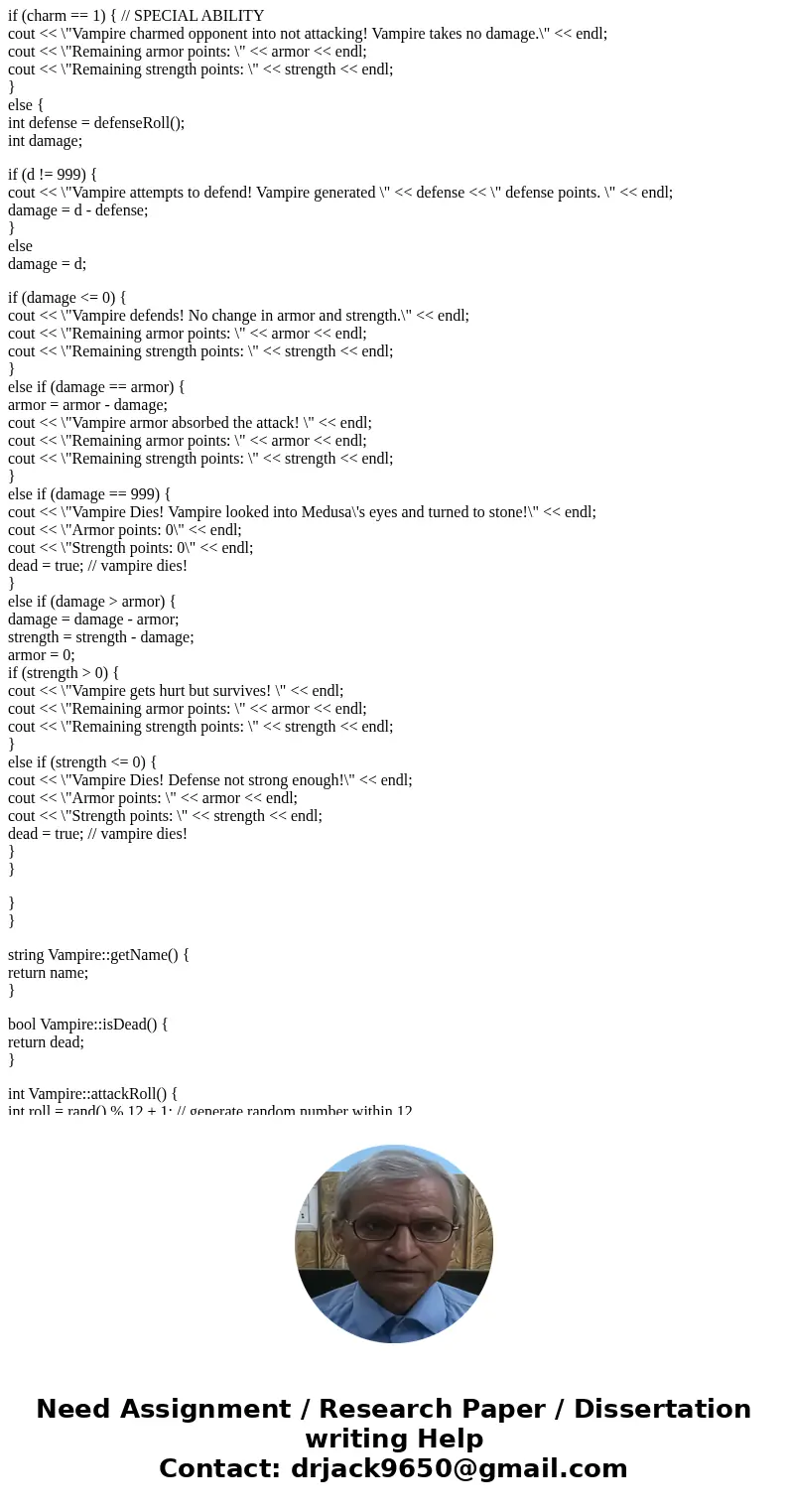 Language: C++ Original Question: http://www.chegg.com/homework-help/questions-and-answers/project-using-c-create-simple-class-hierarchy-basis-fantasy-combat-gam Language: C++ Original Question: http://www.chegg.com/homework-help/questions-and-answers/project-using-c-create-simple-class-hierarchy-basis-fantasy-combat-gam