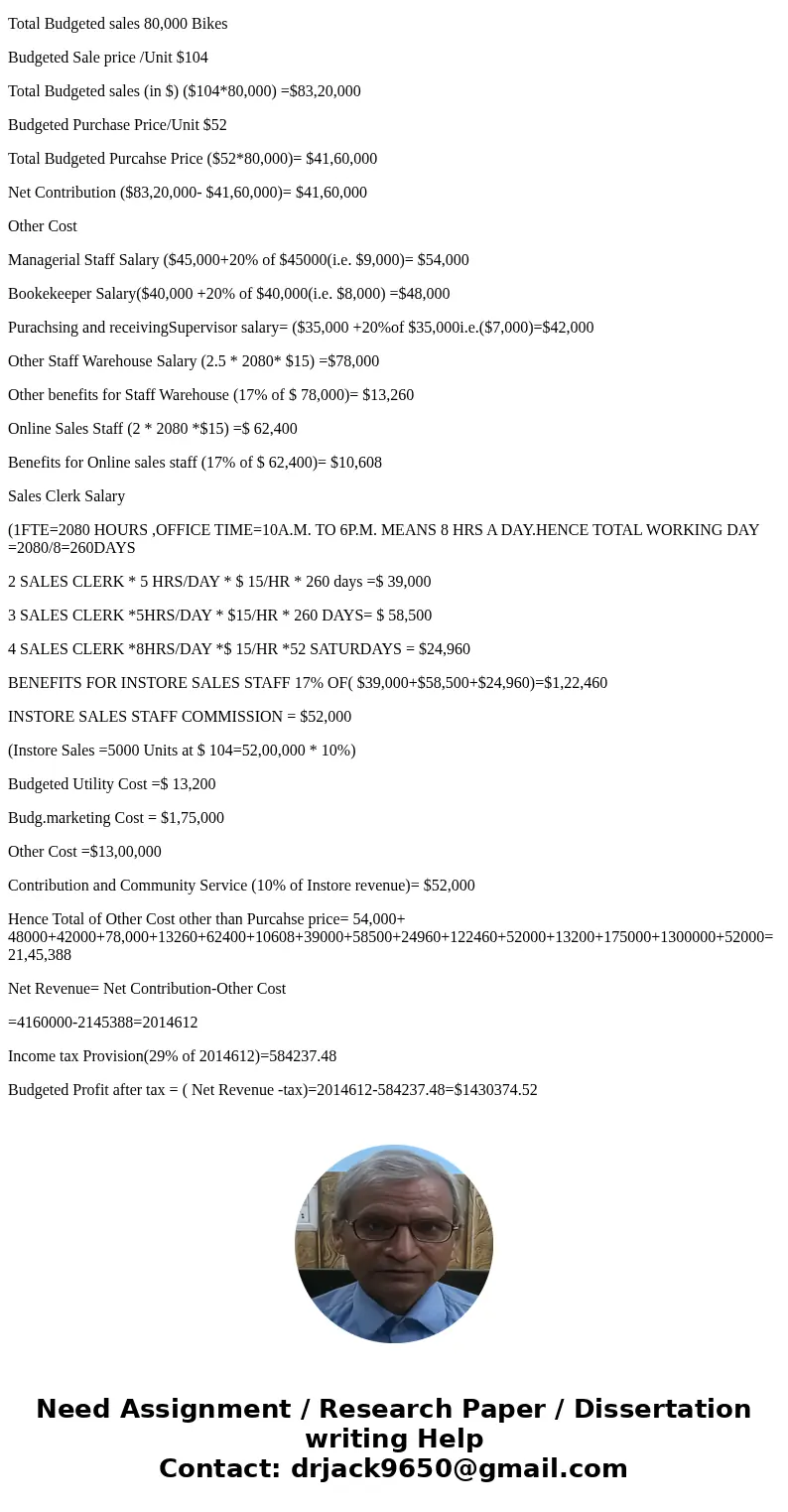 MBA-AC721 Project Part 2 Create the 2018 budget for Buy-Right Bike Store (BRBS). Add a worksheet to your Project Excel workbook for BRBC Budgeted Income Stateme MBA-AC721 Project Part 2 Create the 2018 budget for Buy-Right Bike Store (BRBS). Add a worksheet to your Project Excel workbook for BRBC Budgeted Income Stateme