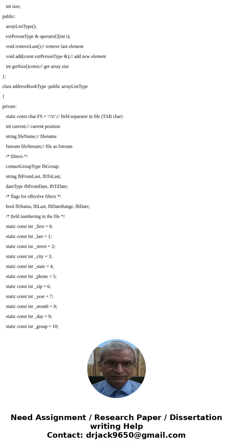 Need help rewriting this code to be stored in a vector object. #include #include #include #include using namespace std; enum contactGroupType {// used in extPer Need help rewriting this code to be stored in a vector object. #include #include #include #include using namespace std; enum contactGroupType {// used in extPer