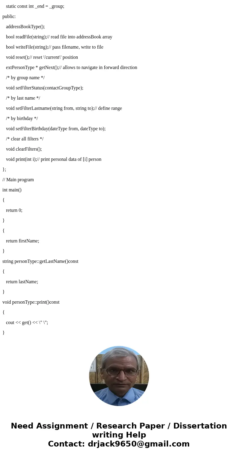 Need help rewriting this code to be stored in a vector object. #include #include #include #include using namespace std; enum contactGroupType {// used in extPer Need help rewriting this code to be stored in a vector object. #include #include #include #include using namespace std; enum contactGroupType {// used in extPer