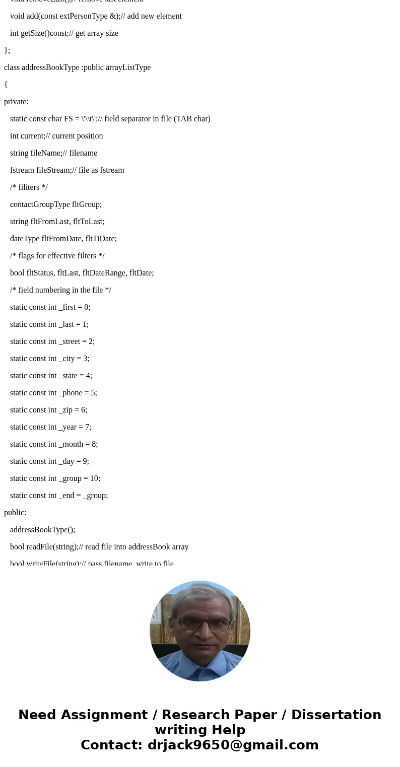 Need help rewriting this code to be stored in a vector object. #include #include #include #include using namespace std; enum contactGroupType {// used in extPer Need help rewriting this code to be stored in a vector object. #include #include #include #include using namespace std; enum contactGroupType {// used in extPer