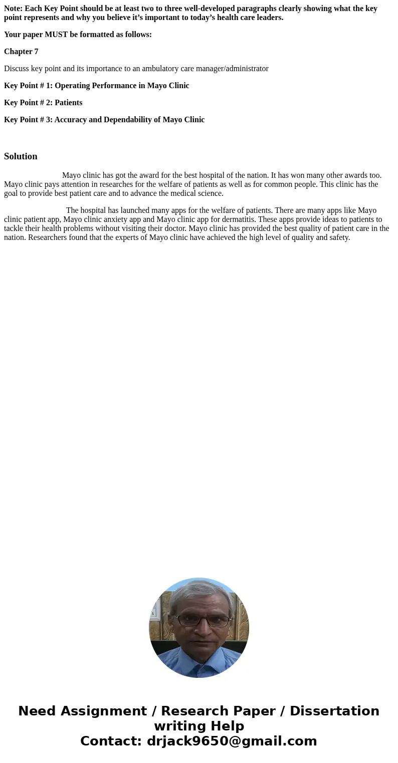 Note: Each Key Point should be at least two to three well-developed paragraphs clearly showing what the key point represents and why you believe it’s important  Note: Each Key Point should be at least two to three well-developed paragraphs clearly showing what the key point represents and why you believe it’s important