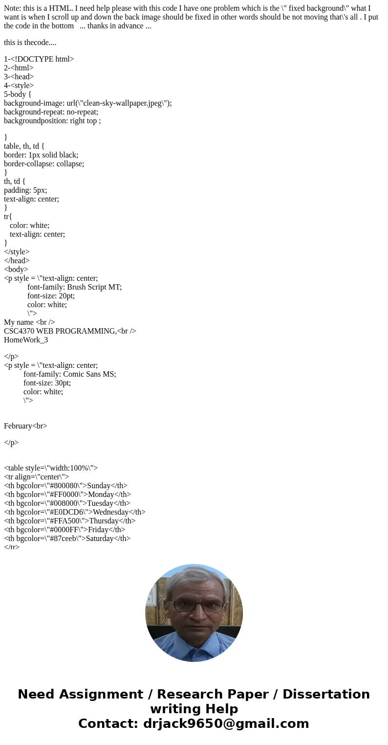 Note: this is a HTML. I need help please with this code I have one problem which is the \ Note: this is a HTML. I need help please with this code I have one problem which is the \