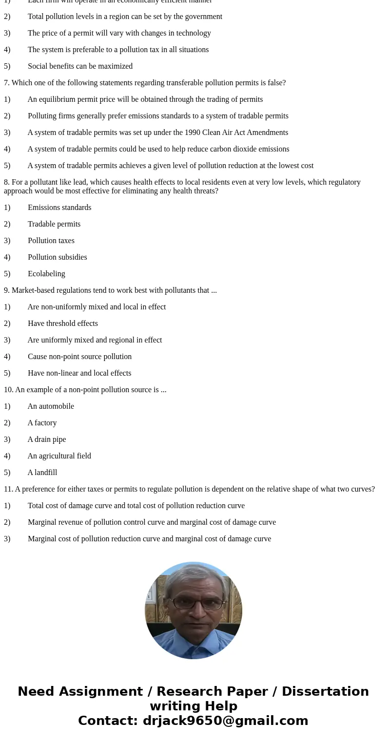 Part A: Multiple-choice Questions(40 points) 1. How do the marginal costs of pollution reduction and the marginal costs of pollution damage change as pollution  Part A: Multiple-choice Questions(40 points) 1. How do the marginal costs of pollution reduction and the marginal costs of pollution damage change as pollution